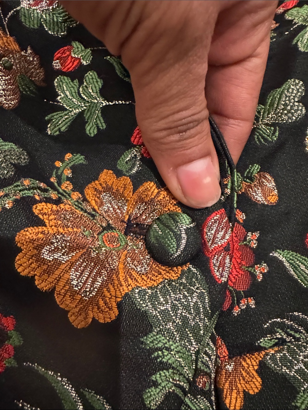LOVERS + FRIENDS Ally Floral Brocade blazer Mini Dress - Black/Gold Floral XS - Picture 7 of 10
